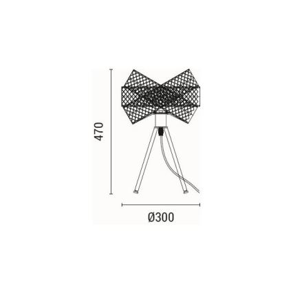 Eπιτραπέζιο φωτιστικό 1xE27/40W/230V μαύρο