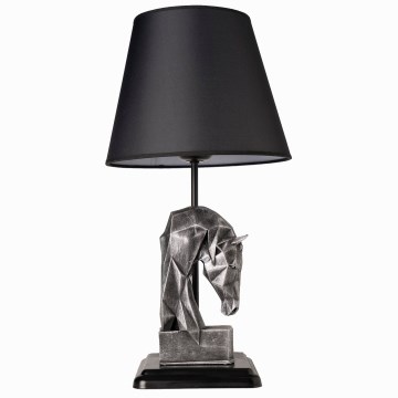 Eπιτραπέζιο φωτιστικό 1xE27/40W/230V μαύρο/ασημί