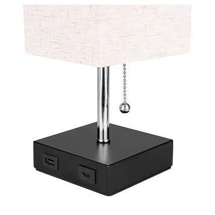 Eπιτραπέζιο φωτιστικό 1xE27/60W/230V with USB charger