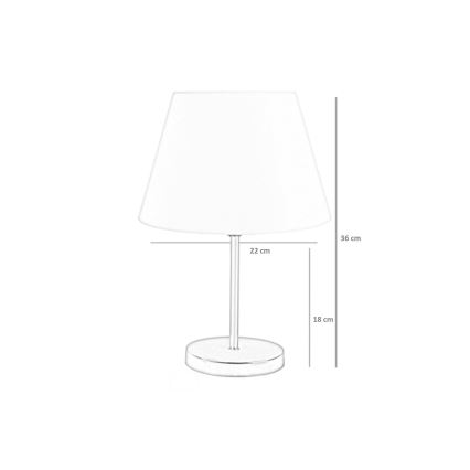 Eπιτραπέζιο φωτιστικό 1xE27/60W/230V μπεζ/γυαλιστερό χρώμιο