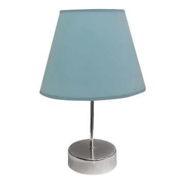 Eπιτραπέζιο φωτιστικό 1xE27/60W/230V μπλε/γυαλιστερό χρώμιο