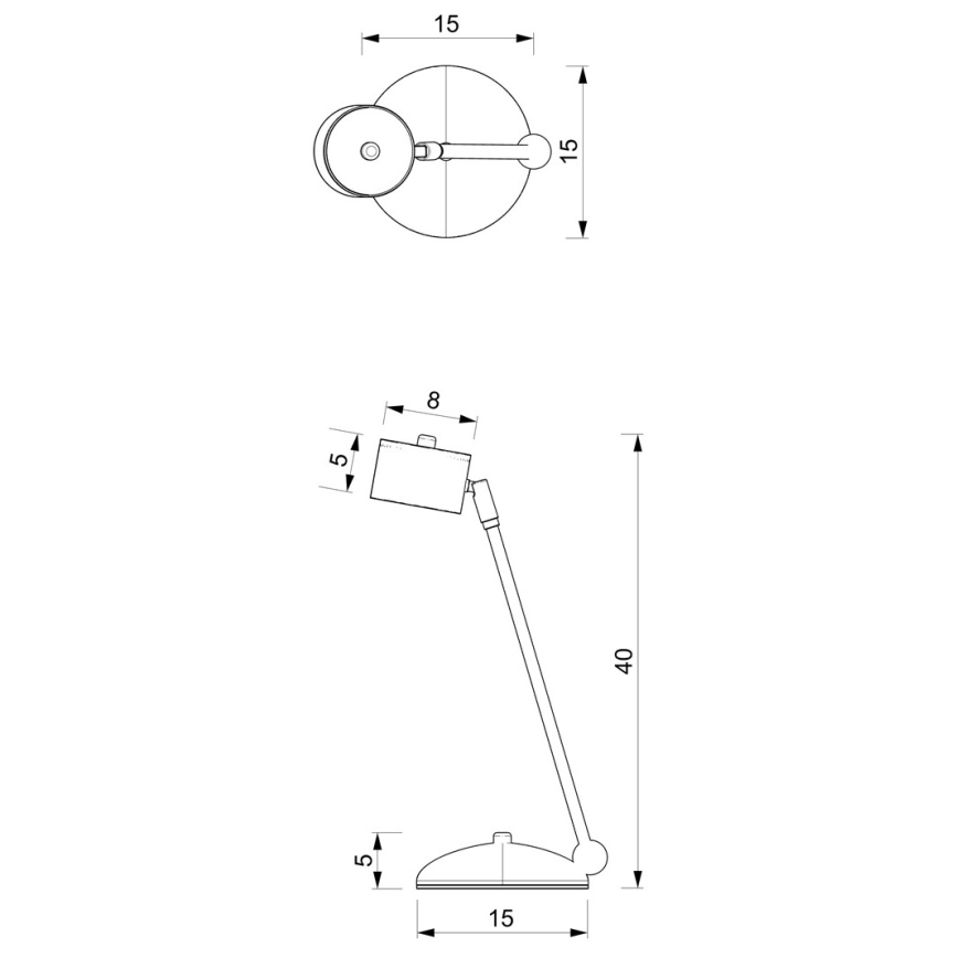 Eπιτραπέζιο φωτιστικό ARENA 1xGX53/11W/230V μαύρο/γυαλιστερό χρώμιο