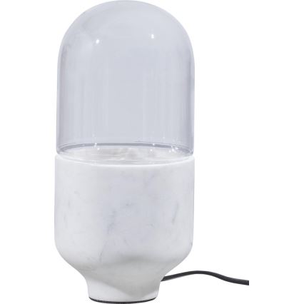 Eπιτραπέζιο φωτιστικό ASEL 1xE27/25W/230V μάρμαρο λευκό