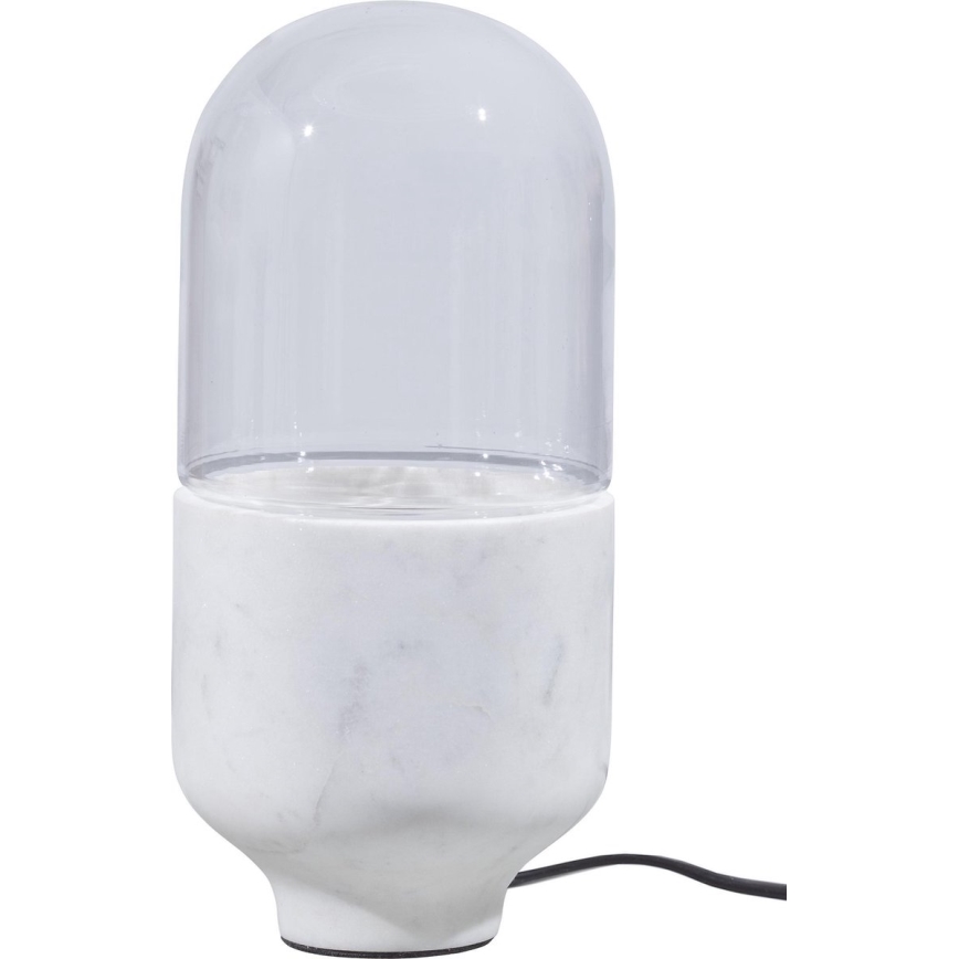 Eπιτραπέζιο φωτιστικό ASEL 1xE27/25W/230V μάρμαρο λευκό
