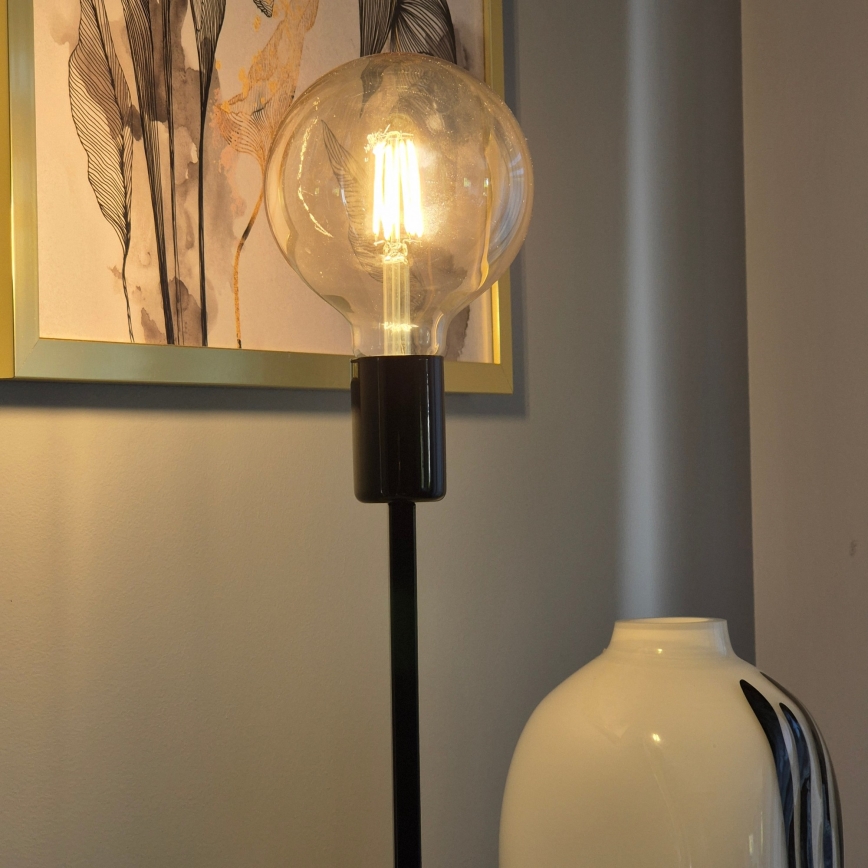Eπιτραπέζιο φωτιστικό ASTRID 1xE27/60W/230V γυαλιστερό μαύρο