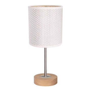 Eπιτραπέζιο φωτιστικό BENITA 1xE27/60W/230V 30 cm κρεμ/δρυς