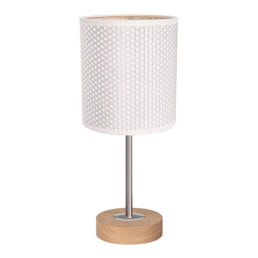 Eπιτραπέζιο φωτιστικό BENITA 1xE27/60W/230V 30 cm κρεμ/δρυς