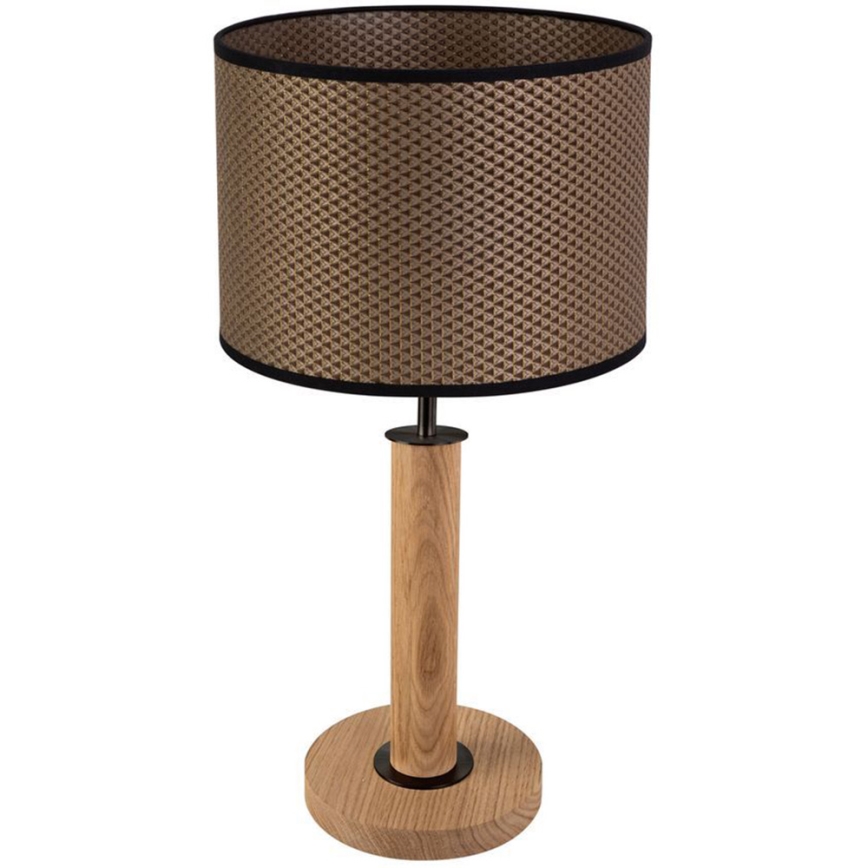 Eπιτραπέζιο φωτιστικό BENITA 1xE27/60W/230V 48 cm καφέ/δρυς