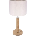 Eπιτραπέζιο φωτιστικό BENITA 1xE27/60W/230V 48 cm κρεμ/δρυς