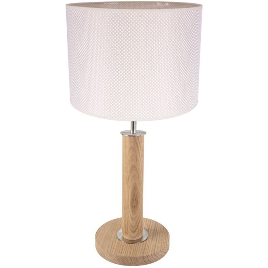 Eπιτραπέζιο φωτιστικό BENITA 1xE27/60W/230V 48 cm κρεμ/δρυς