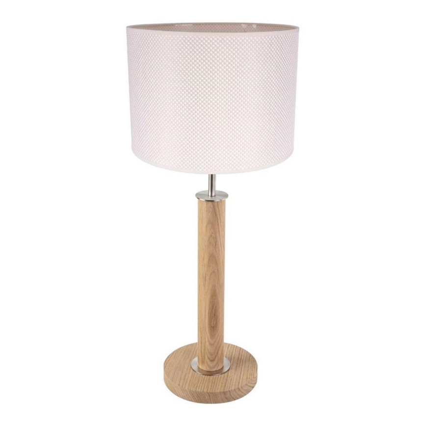 Eπιτραπέζιο φωτιστικό BENITA 1xE27/60W/230V 61 cm κρεμ/δρυς