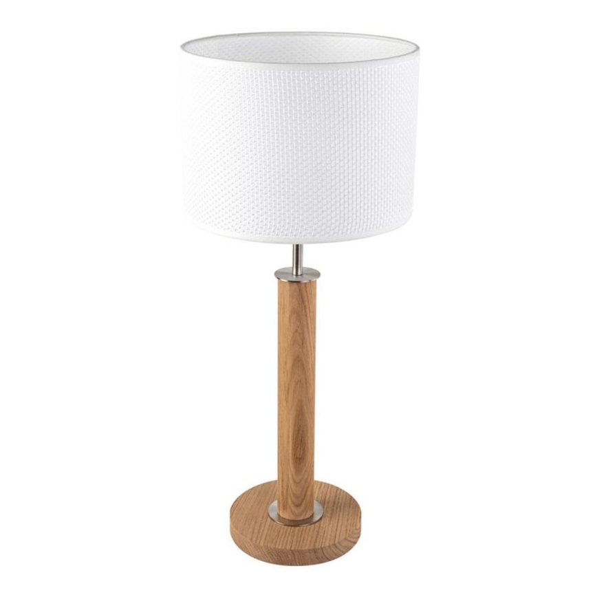 Eπιτραπέζιο φωτιστικό BENITA 1xE27/60W/230V 61 cm λευκό/δρυς