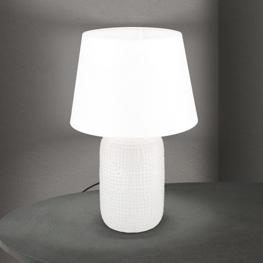 Eπιτραπέζιο φωτιστικό CORAL 1xE27/40W/230V ceramics/λευκό