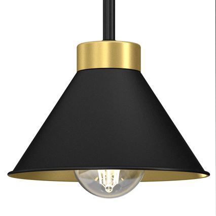 Eπιτραπέζιο φωτιστικό DEMET 1xE27/15W/230V μαύρο/χρυσό