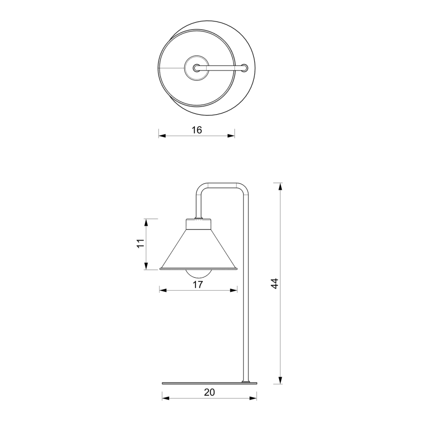 Eπιτραπέζιο φωτιστικό DEMET 1xE27/15W/230V μαύρο/χρυσό