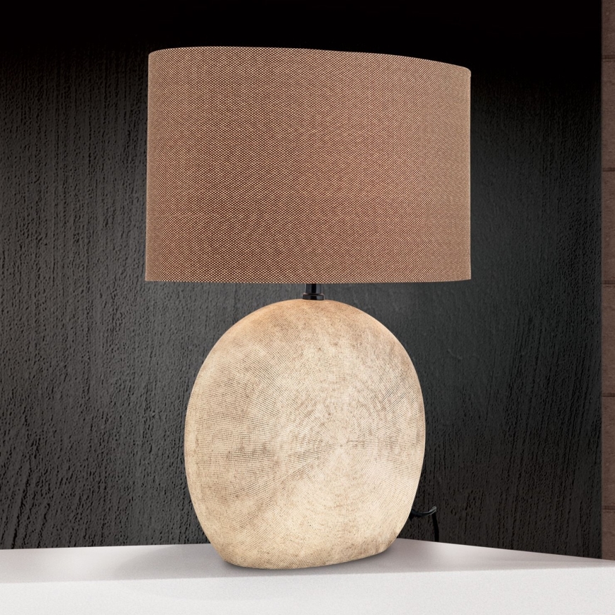 Eπιτραπέζιο φωτιστικό ETHNO 1xE27/60W/230V ceramics καφέ/μπεζ
