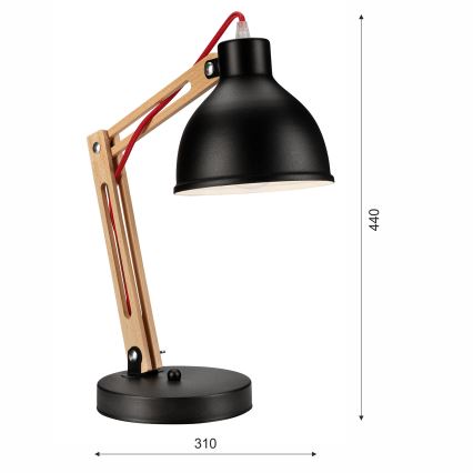Eπιτραπέζιο φωτιστικό MARCELLO 1xE27/60W/230V οξιά