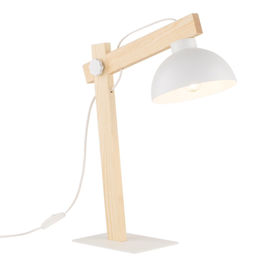 Eπιτραπέζιο φωτιστικό OSLO 1xE27/15W/230V πεύκο/λευκό