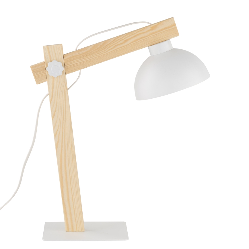 Eπιτραπέζιο φωτιστικό OSLO 1xE27/15W/230V πεύκο/λευκό