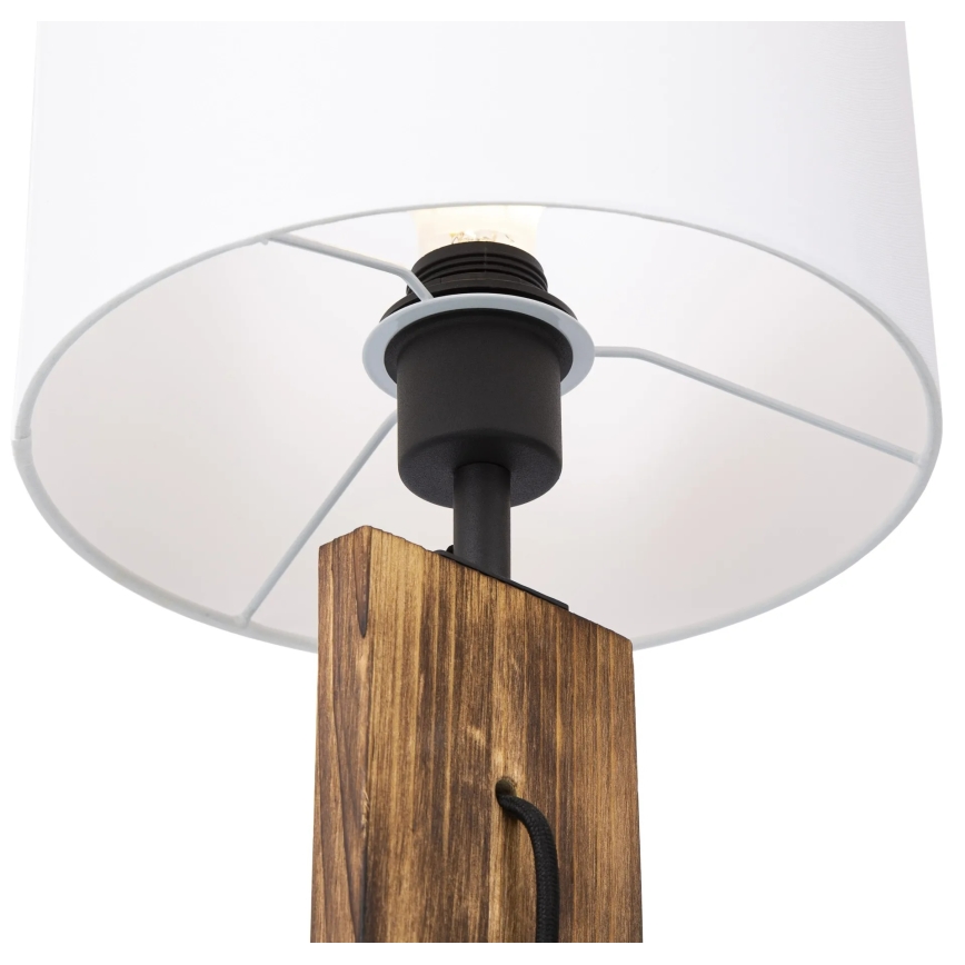 Eπιτραπέζιο φωτιστικό PINUS 1xE27/40W/230V λευκό/ξύλο