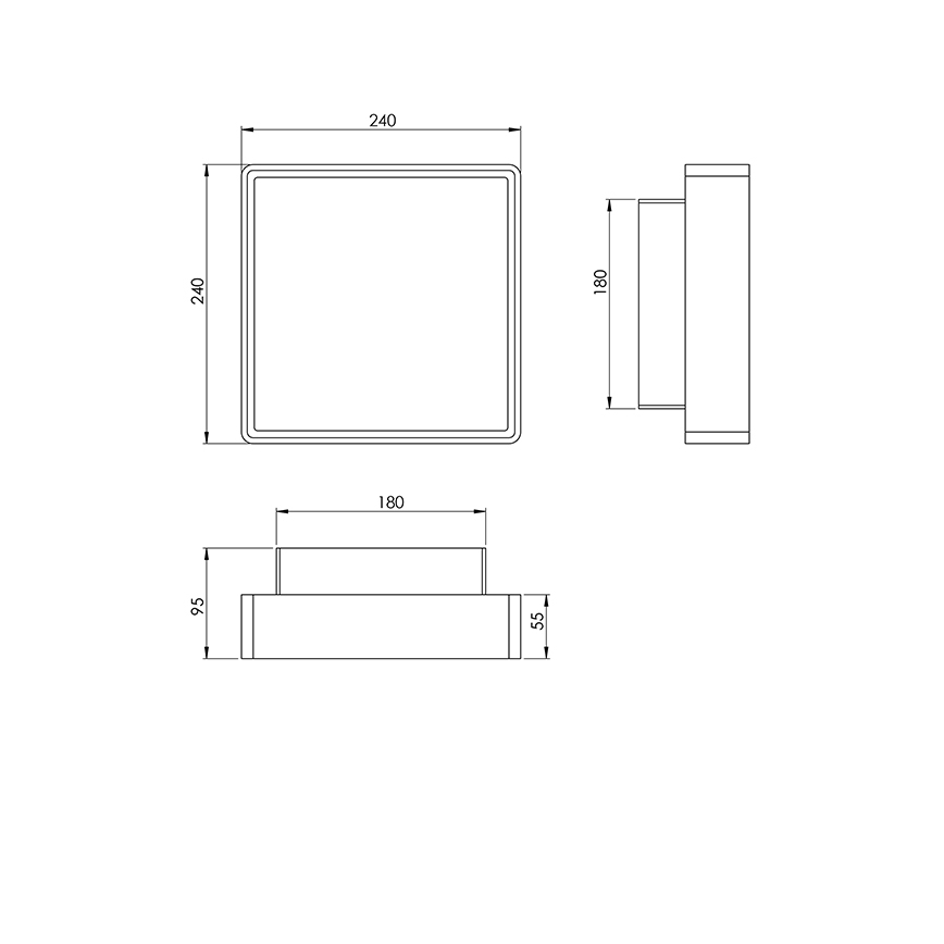 Fabas 3233/61/102 - Φως τοίχου OBAN 1xE27/42W/230V IP65