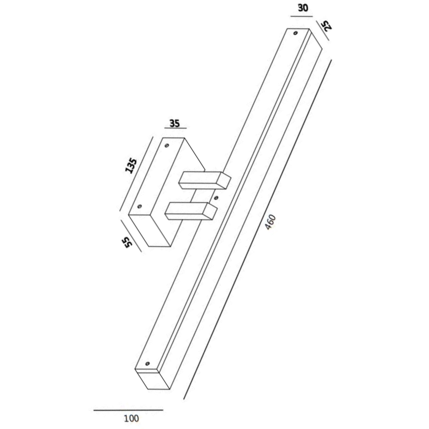 Fabas 3362-26-138 - Φως καθρέφτη μπάνιου LED SAURA LED/10W/230V IP44