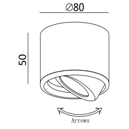 Fabas 3430/71/102 - Φως σποτ LED ANZIO 1xLED/6W/230V