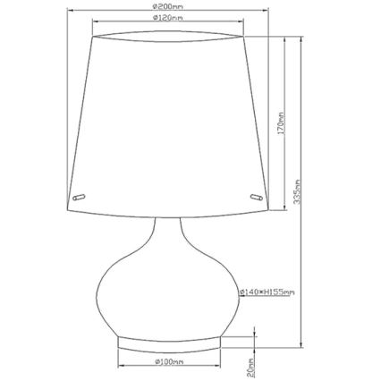 Fabas Luce 2533-34-102 - Eπιτραπέζια λάμπα ADE 1xG9/25W/230V + 1xE14/60W