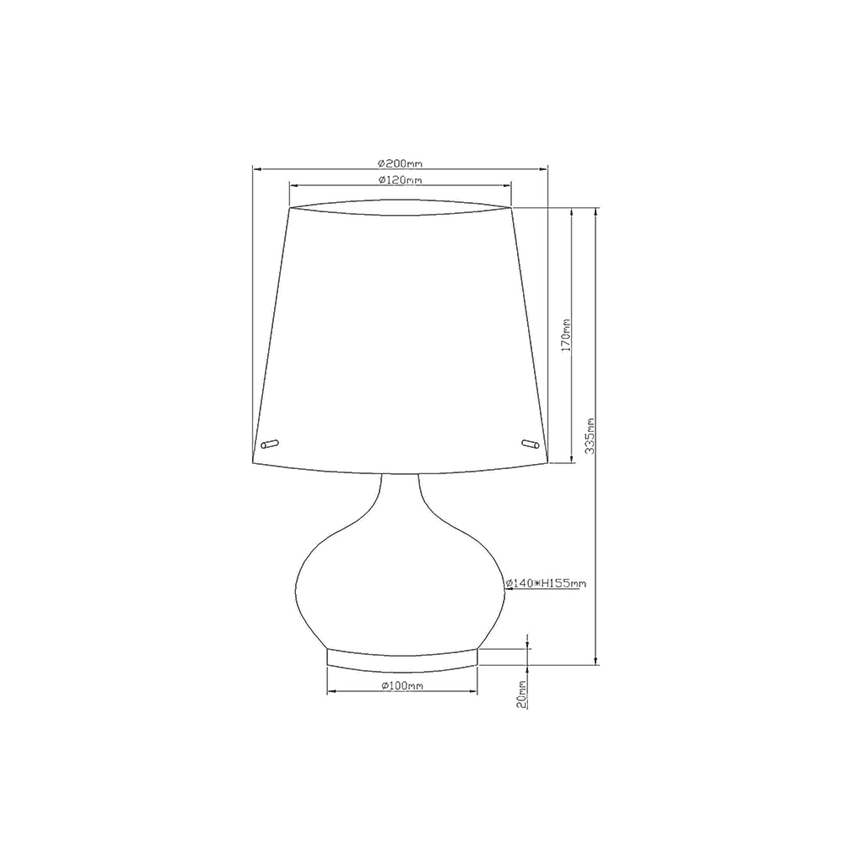 Fabas Luce 2533-34-102 - Eπιτραπέζια λάμπα ADE 1xG9/25W/230V + 1xE14/60W