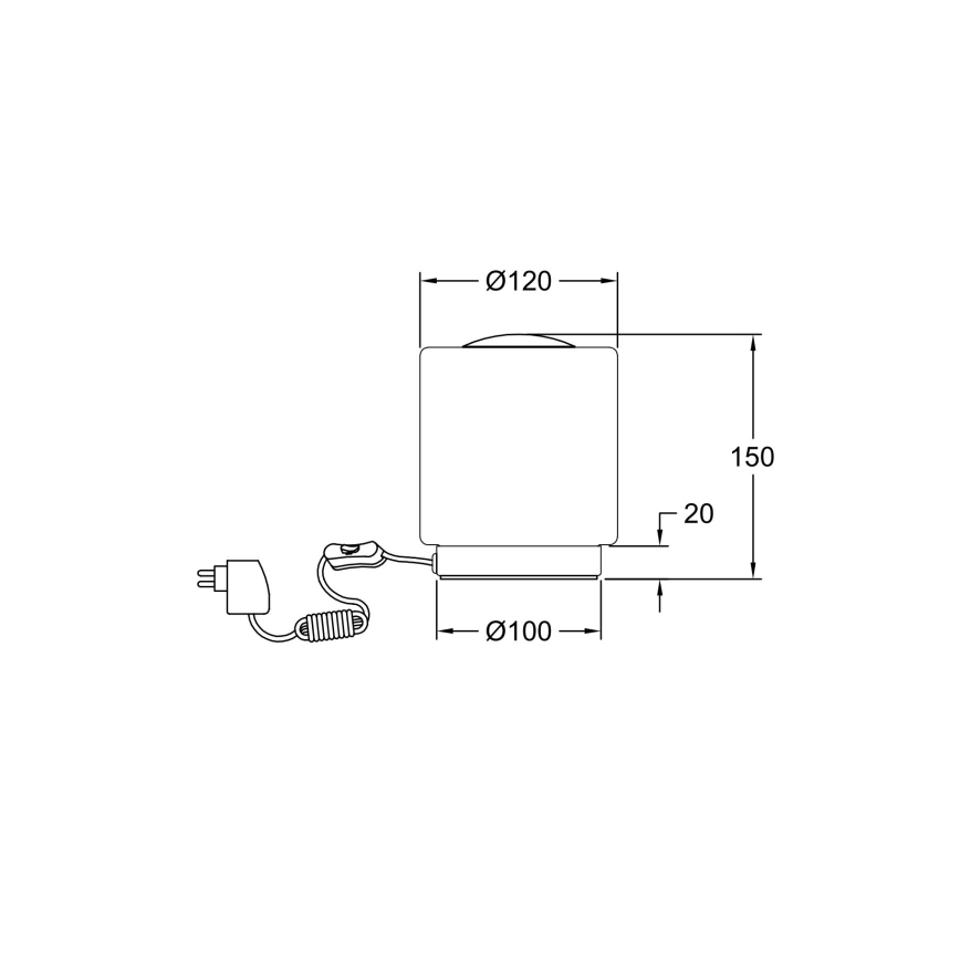 Fabas Luce 3257-30-138 - Επιτραπέζιο φωτιστικό ντιμαριζόμενο LED SIMI LED/8W/230V ασημί