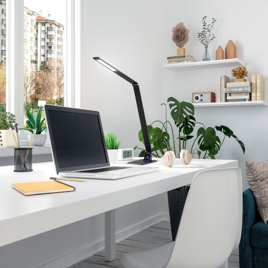 Fabas Luce 3265-30-101 - Ρυθμιζόμενο LED επιτραπέζιο φωτιστικό WASP LED/12W/230V 3000/4000/5000K μαύρο
