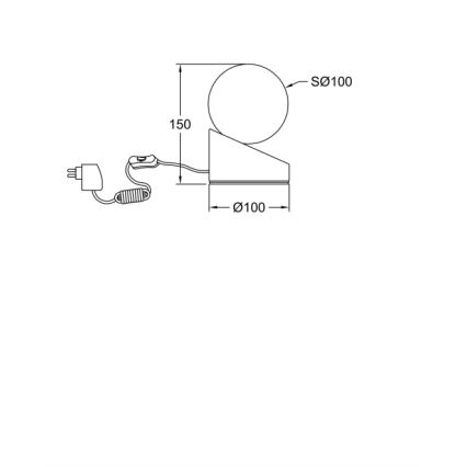 Fabas Luce 3360-30-102 - LED Επιτραπέζιο φωτιστικό ντιμαριζόμενο αφής GRAVITY LED/5W/230V λευκό