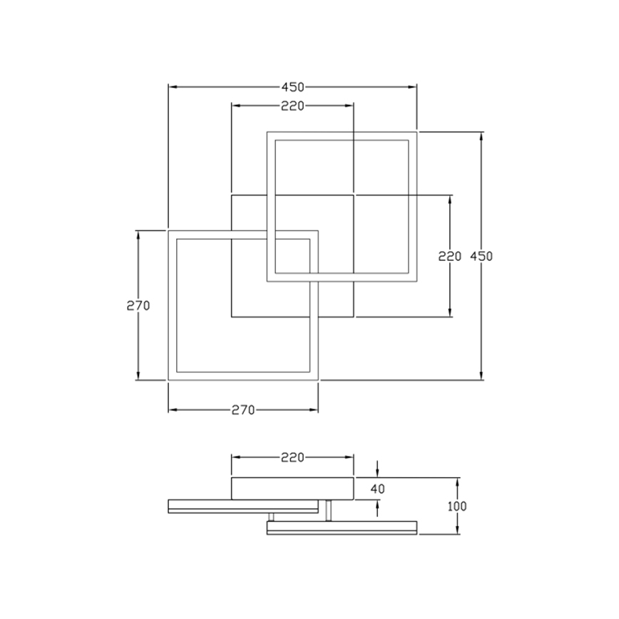 Fabas Luce 3394-22-102 - LED Dimmable φωτιστικό οροφής BARD LED/39W/230V 3000K λευκό