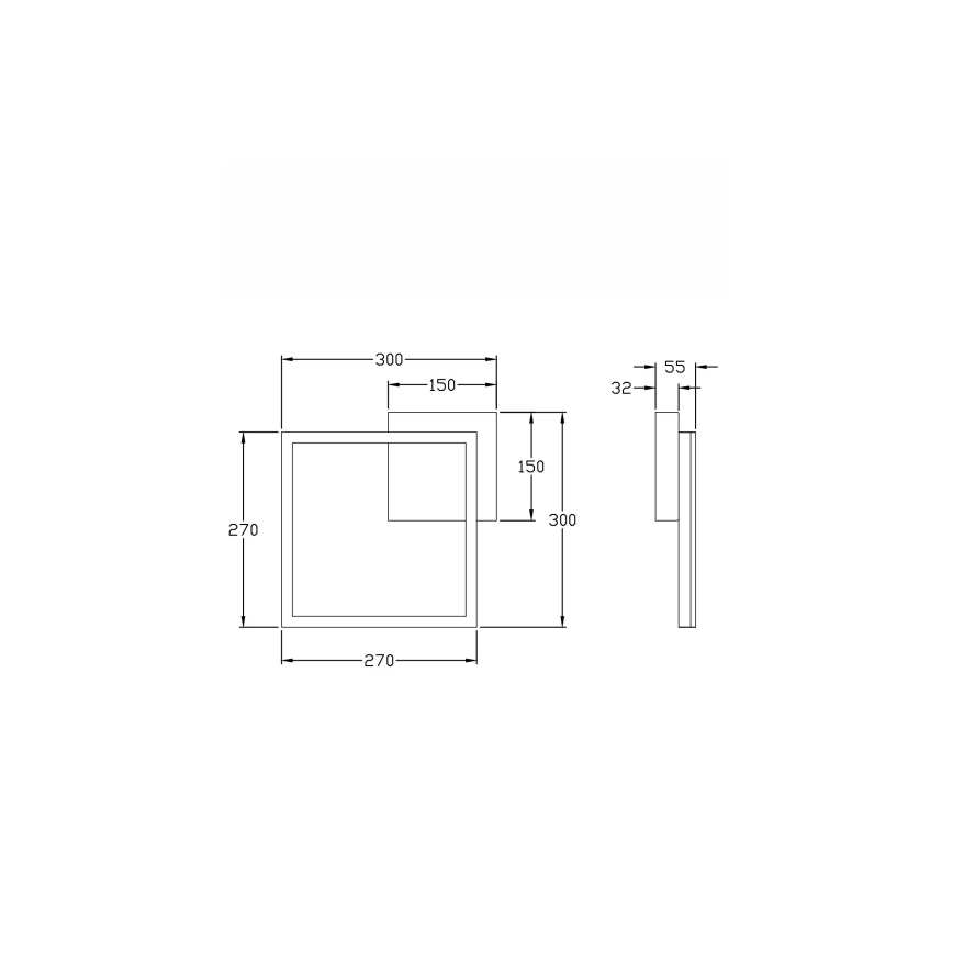Fabas Luce 3394-23-282 - LED Dimmable φωτιστικό οροφής BARD LED/22W/230V 4000K ανθρακί
