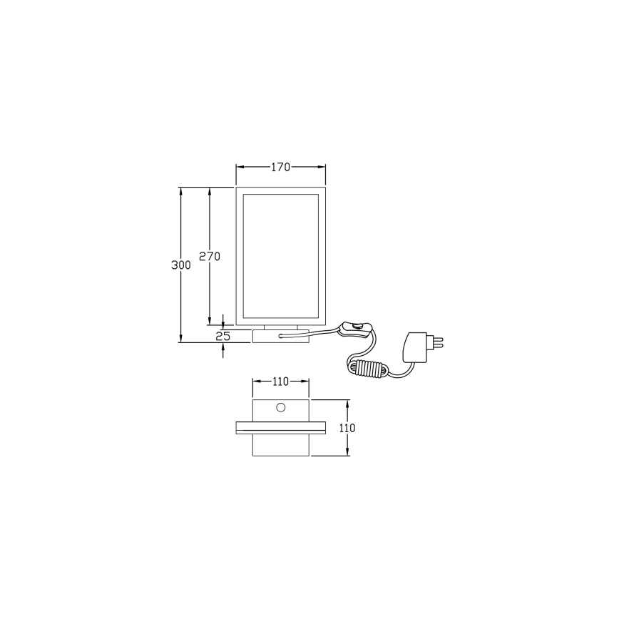 Fabas Luce 3394-30-102 - Επιτραπέζια λάμπα dimming LED BARD LED/15W/230V λευκό
