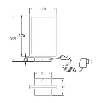 Fabas Luce 3394-30-282 - Επιτραπέζια λάμπα dimming LED BARD LED/15W/230V ανθρακί