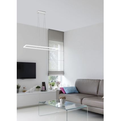 Fabas Luce 3394-43-102 - Led Dimmable κρεμαστό φωτιστικό οροφής BARD LED/52W/230V 4000K λευκό