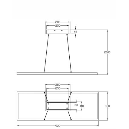 Fabas Luce 3394-43-102 - Led Dimmable κρεμαστό φωτιστικό οροφής BARD LED/52W/230V 4000K λευκό