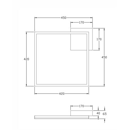 Fabas Luce 3394-61-225 - LED Dimmable φωτιστικό οροφής BARD LED/39W/230V 3000K χρυσαφί