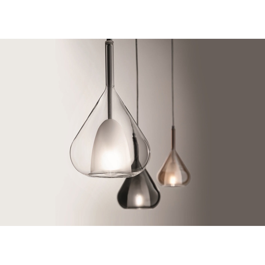 Fabas Luce 3481-40-126 - Κρεμαστό φωτιστικό οροφής LILA 1xE27/40W/230V γκρι