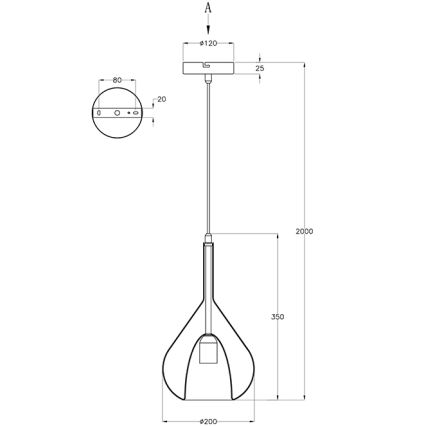 Fabas Luce 3481-40-126 - Κρεμαστό φωτιστικό οροφής LILA 1xE27/40W/230V γκρι