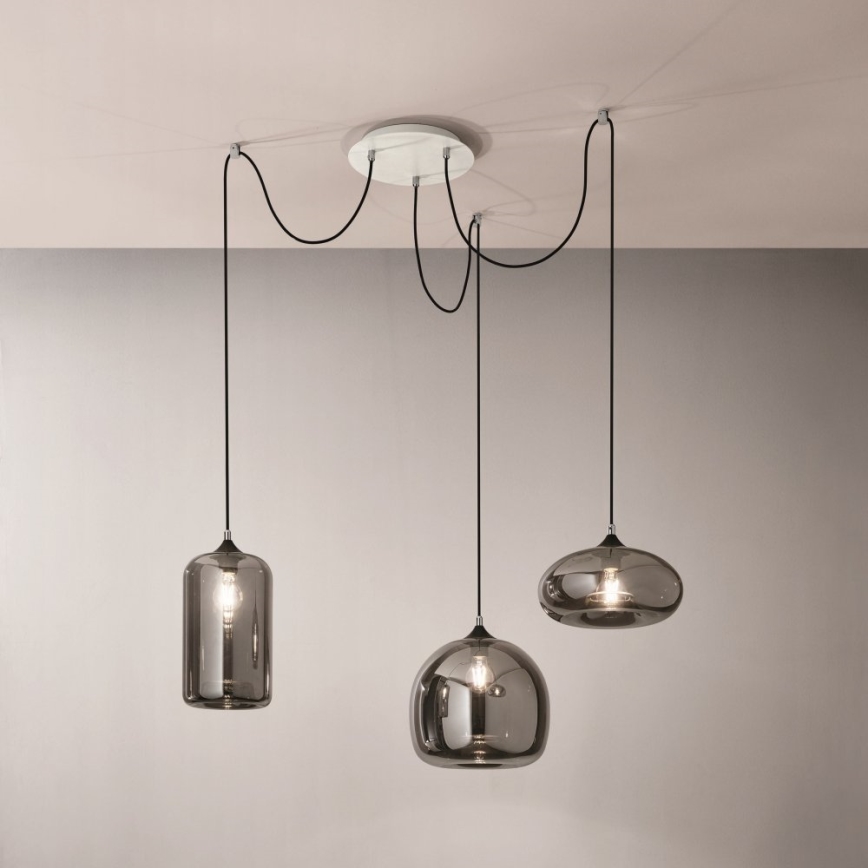 Fabas Luce 3496-47-126 - Πολύφωτο με συρματόσχοινο FIONA 3xE27/60W/230V