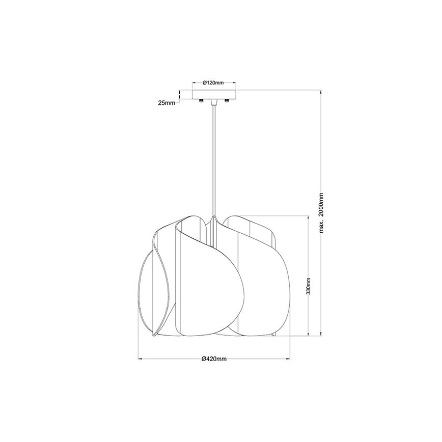 Fabas Luce 3672-40-132 - Πολύφωτο με συρματόσχοινο PEVERO 1xE27/40W/230V ξύλο