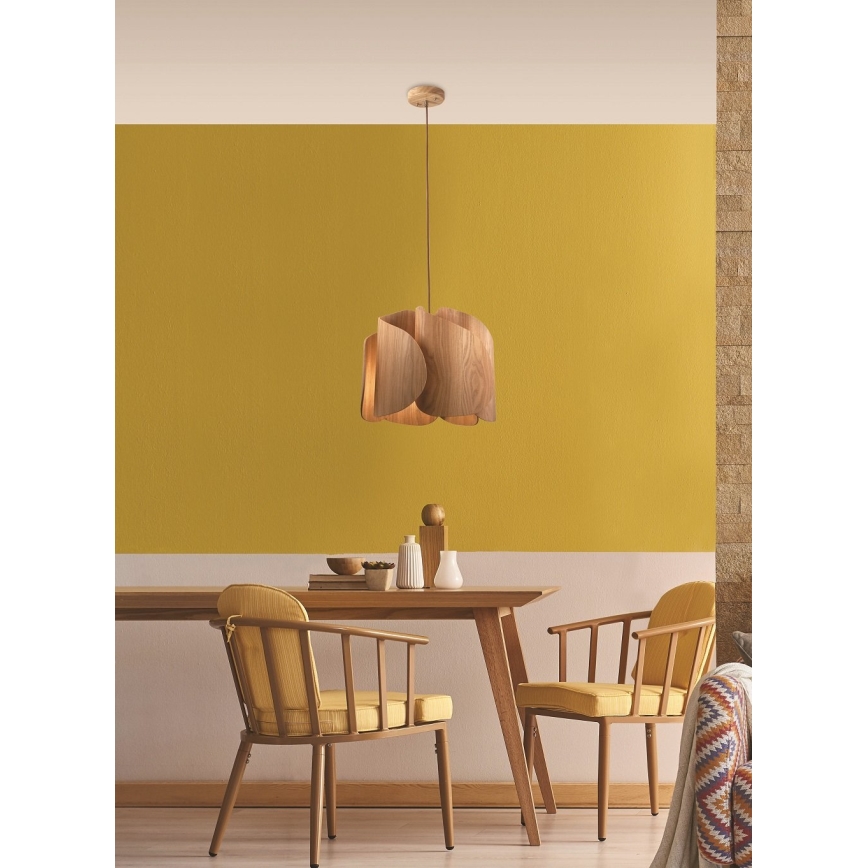 Fabas Luce 3672-40-132 - Πολύφωτο με συρματόσχοινο PEVERO 1xE27/40W/230V ξύλο