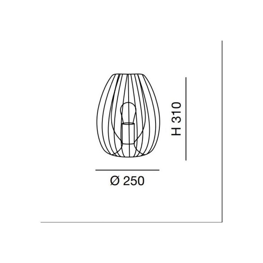 Fabas Luce 3677-34-225 - Επιτραπέζια λάμπα CAMP 1xE27/40W/230V χρυσαφί