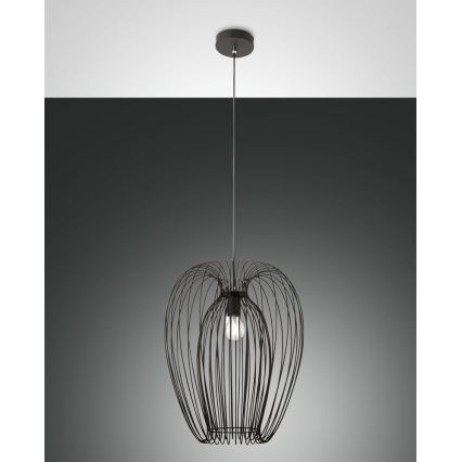 Fabas Luce 3677-45-101 - Κρεμαστό φωτιστικό CAMP 1xE27/40W/230V μαύρο
