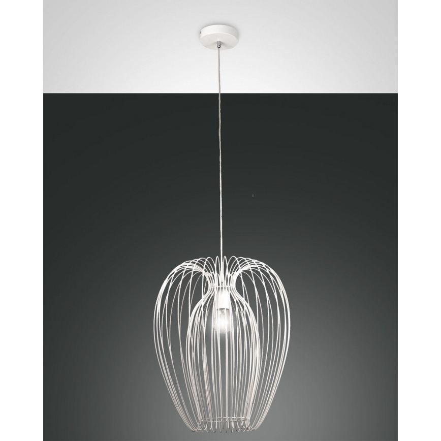 Fabas Luce 3677-45-102 - Κρεμαστό φωτιστικό CAMP 1xE27/40W/230V λευκό