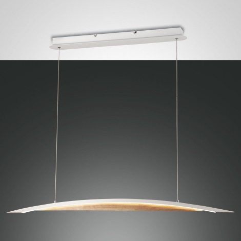 Fabas Luce 3697-40-102 - Led Dimmable κρεμαστό φωτιστικό οροφής CORDOBA LED/36W/230V λευκό/ξύλο