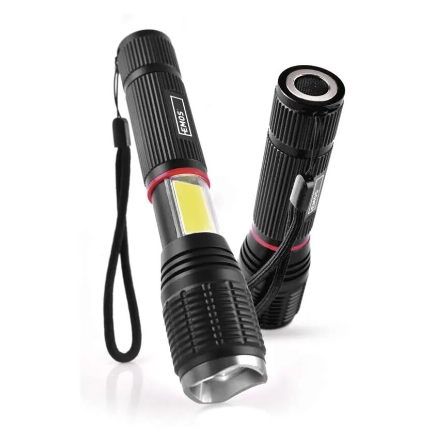 Φακός LED 2σε1 COB LED/3xAAA