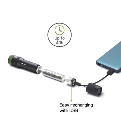 Φακός επαναφορτιζόμενος LED GP DISCOVERY CR41 LED/Li-ion 3,7V IPX7